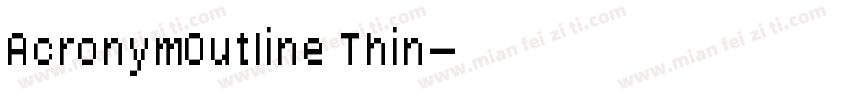 AcronymOutline Thin字体转换